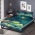 Cute cartoon frog lies on the clouds in space bedding set