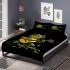 Cute cartoon frog playing guitar in a simple drawing bedding set