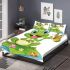 Cute cartoon frog sitting on a lily pad bedding set