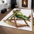 Cute cartoon frog wearing sunglasses lounging in the sun area rugs carpet