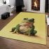 Cute cartoon frog white belly and black eyes area rugs carpet