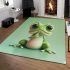 Cute cartoon frog with big eyes area rugs carpet