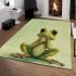 Cute cartoon frog with big eyes and hands area rugs carpet