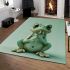 Cute cartoon frog with big eyes and hands area rugs carpet