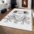 Cute cartoon frog with big eyes coloring page for kids area rugs carpet