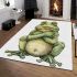 Cute cartoon frog with its front legs crossed area rugs carpet