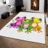 Cute cartoon frogs area rugs carpet