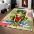 Cute cartoon green frog area rugs carpet