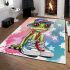 Cute cartoon green frog area rugs carpet