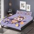 Cute cartoon owl sitting on a branch bedding set