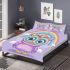 Cute cartoon owl with big eyes wearing an oversized sweater bedding set