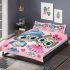 Cute cartoon owls wearing cute bedding set