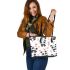 Cute cartoon panda pattern leather tote bag