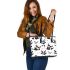 Cute cartoon panda pattern leather tote bag