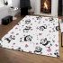 Cute cartoon panda pattern area rugs carpet