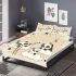 Cute cartoon pandas playing on clouds bedding set