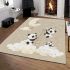 Cute cartoon pandas playing on clouds area rugs carpet