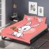 Cute cartoon rabbit playing with a carrot bedding set