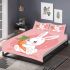 Cute cartoon rabbit playing with a carrot bedding set