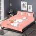 Cute cartoon rabbit playing with a carrot bedding set