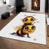 Cute cartoon style bee character area rugs carpet