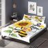 Cute cartoon style bee holding a sunflower bedding set