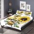 Cute cartoon style bee holding a sunflower bedding set