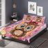 Cute chibi owl with a bow on its head bedding set