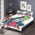 Cute colorful frog with flowers bedding set