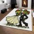 Cute couple of frogs dancing area rugs carpet