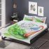 Cute damselfly and music notes with harp bedding set