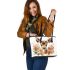 Cute deer with big head and eyes leather totee bag