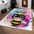 Cute kawaii bee wearing a crown with sparkling jewels area rugs carpet