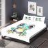 Cute little aquamarine color bedding set