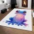 Cute little frog with big eyes area rugs carpet