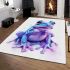 Cute little frog with sparkling eyes area rugs carpet