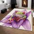 Cute little green tree frog with red eyes area rugs carpet