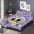 Cute owl cartoon big eyes yellow stars on its head bedding set