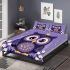 Cute owl cartoon with big eyes and yellow stars on its head bedding set