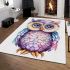 Cute owl clipart with big eyes area rugs carpet