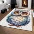 Cute owl clipart with big eyes area rugs carpet