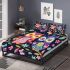 Cute owls in love colorful butterflies and flowers bedding set