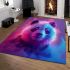 Cute panda portrait headshot in the style area rugs carpet