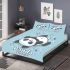 Cute panda rolling on the ground bedding set