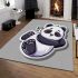 Cute panda sleeping area rugs carpet