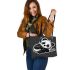 Cute panda sleeping leather tote bag