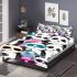 Cute pandas wearing colorful glasses bedding set