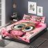 Cute pink owl with a bow on its head 24 bedding set