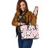 Cute pink pattern with hearts pandas and the word love leather Chic Stylish Tote Bag & Women Totes: Perfect Gift for Girlfriend | Crossbody, Purse, Handbag