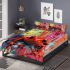 Cute red frog graffiti style bedding set